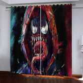 2025 NEW Marvel Venom Pattern Curtains Blackout Window Drapes
